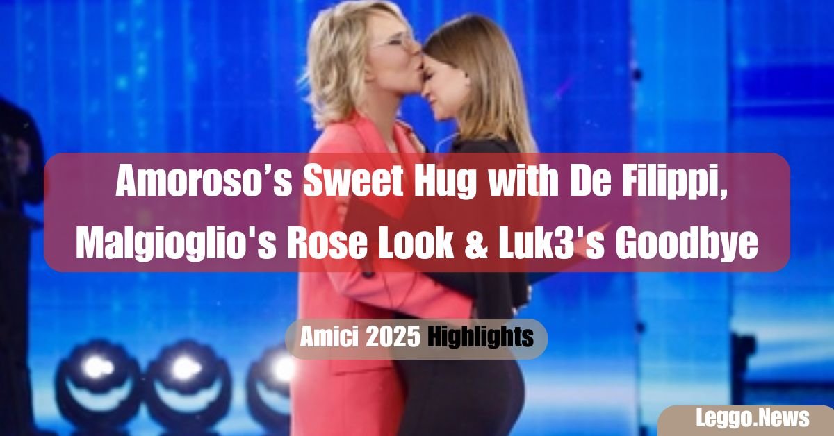 Amici 2025 Highlights: Amoroso’s Sweet Hug with De Filippi, Malgioglio's Rose Look & Luk3's Goodbye